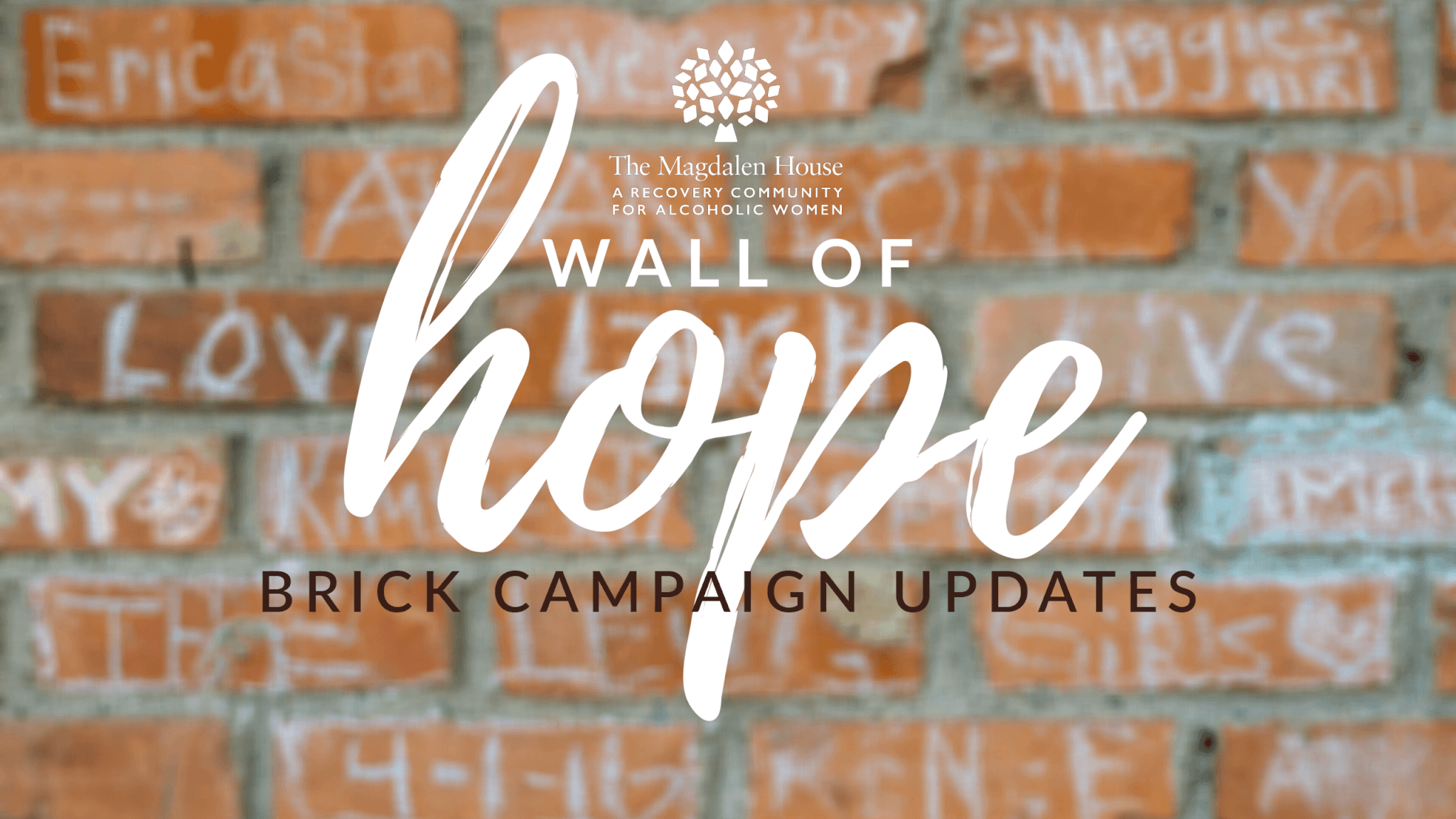 3 Quick Updates: Wall of Hope Brick Campaign
