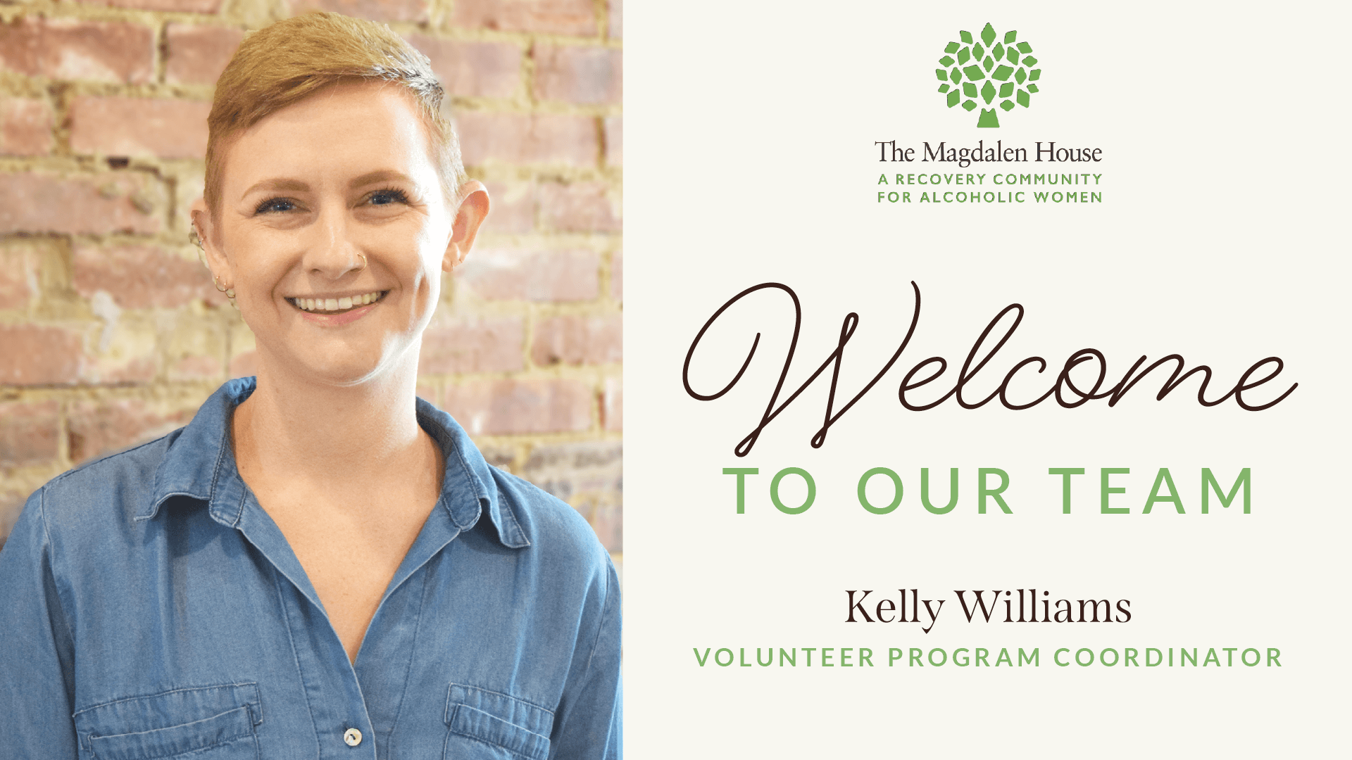 Welcome to Our Team: Kelly Williams – Volunteer Program Coordinator