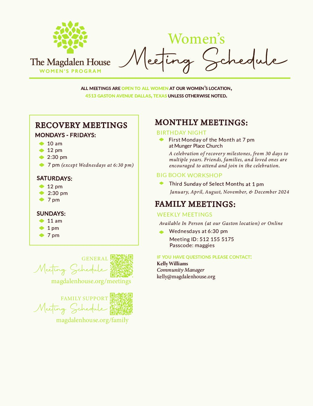 Meeting Schedule