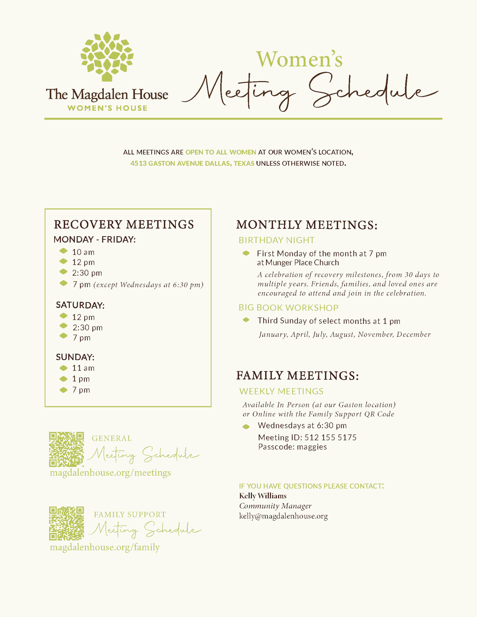 Meeting Schedule